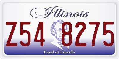 IL license plate Z548275
