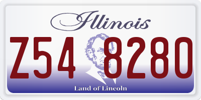 IL license plate Z548280