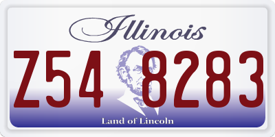 IL license plate Z548283