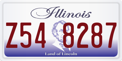 IL license plate Z548287