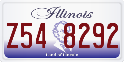 IL license plate Z548292