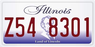 IL license plate Z548301