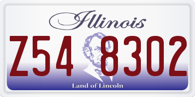 IL license plate Z548302