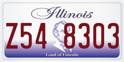 IL license plate Z548303