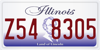 IL license plate Z548305