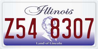 IL license plate Z548307