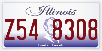 IL license plate Z548308