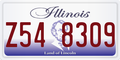 IL license plate Z548309