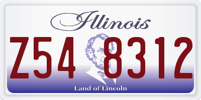 IL license plate Z548312