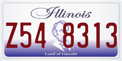 IL license plate Z548313