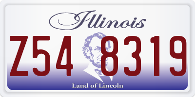 IL license plate Z548319