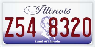IL license plate Z548320