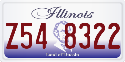 IL license plate Z548322