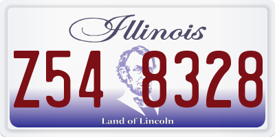 IL license plate Z548328