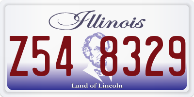 IL license plate Z548329