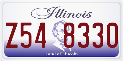 IL license plate Z548330