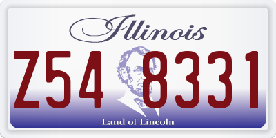 IL license plate Z548331