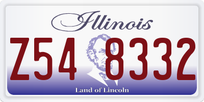 IL license plate Z548332