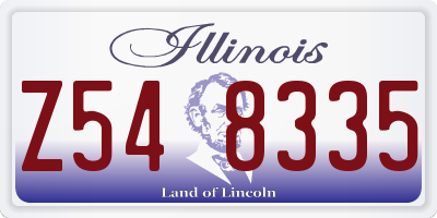IL license plate Z548335