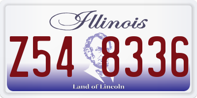 IL license plate Z548336