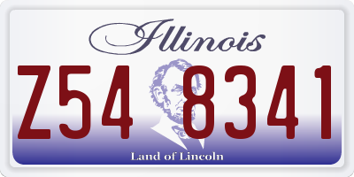 IL license plate Z548341