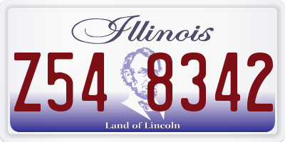 IL license plate Z548342