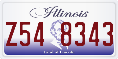 IL license plate Z548343