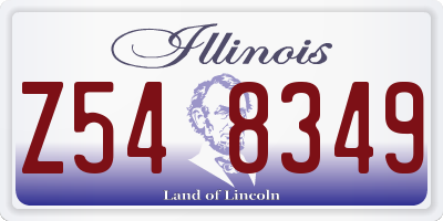 IL license plate Z548349