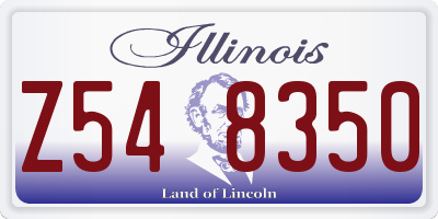 IL license plate Z548350