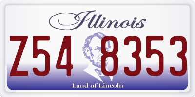 IL license plate Z548353