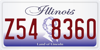 IL license plate Z548360