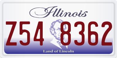 IL license plate Z548362