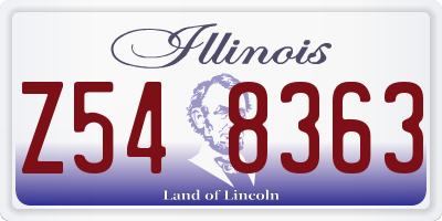 IL license plate Z548363