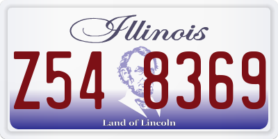 IL license plate Z548369
