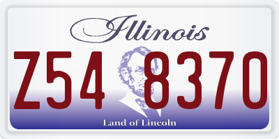 IL license plate Z548370