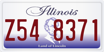 IL license plate Z548371