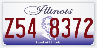 IL license plate Z548372