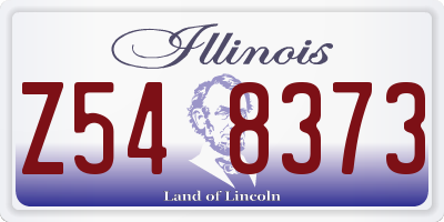 IL license plate Z548373
