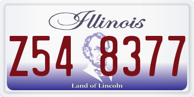 IL license plate Z548377