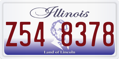 IL license plate Z548378