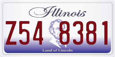 IL license plate Z548381
