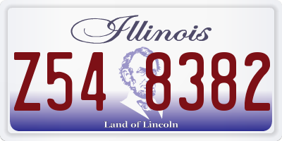 IL license plate Z548382