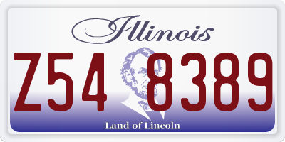IL license plate Z548389