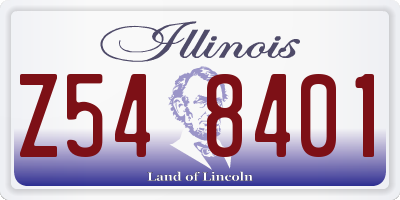 IL license plate Z548401