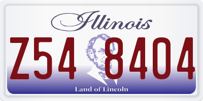 IL license plate Z548404