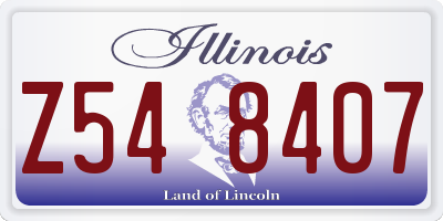 IL license plate Z548407