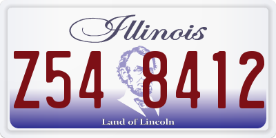 IL license plate Z548412