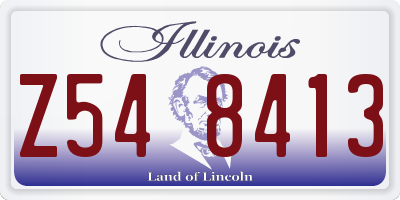 IL license plate Z548413
