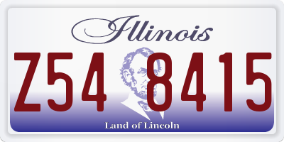 IL license plate Z548415