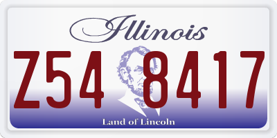 IL license plate Z548417